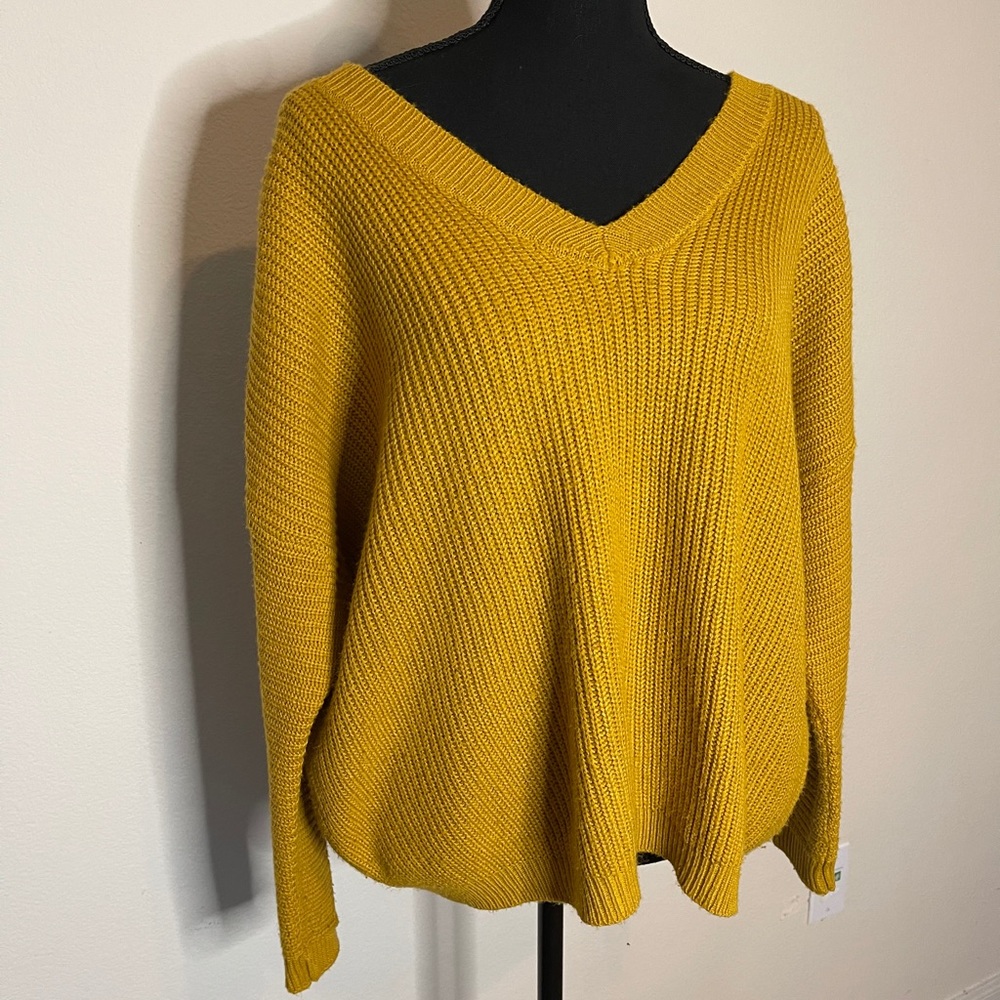 EMMA + ASHER Oversized Yellow Sweater